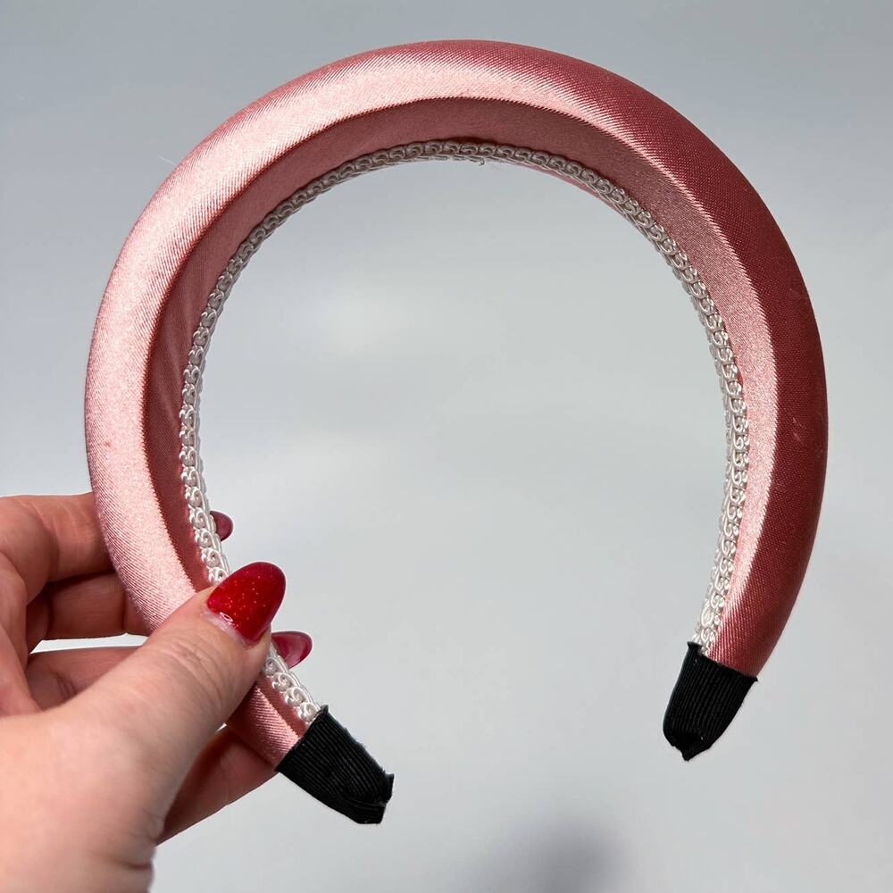 Satin Pink Padded Y2K Barbiecore Princess Headband - Picture 5 of 7